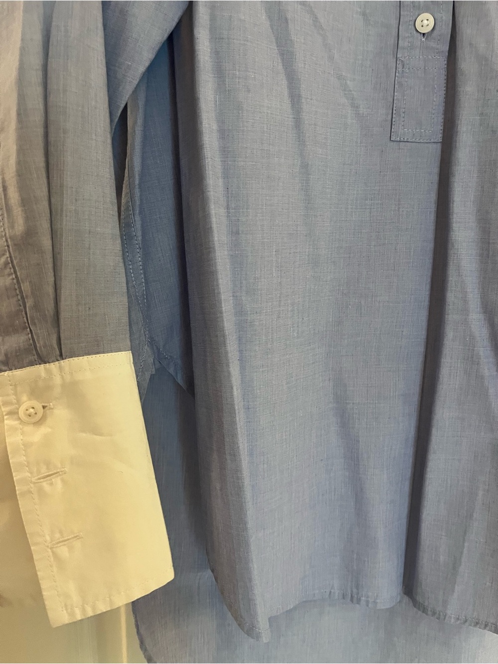 J. Crew Thomas Mason® collarless tunic with White Cuffs - Picture 5 of 7